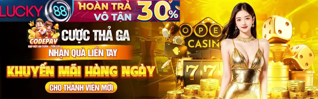 Banner khuyến mãi trò chơi slot